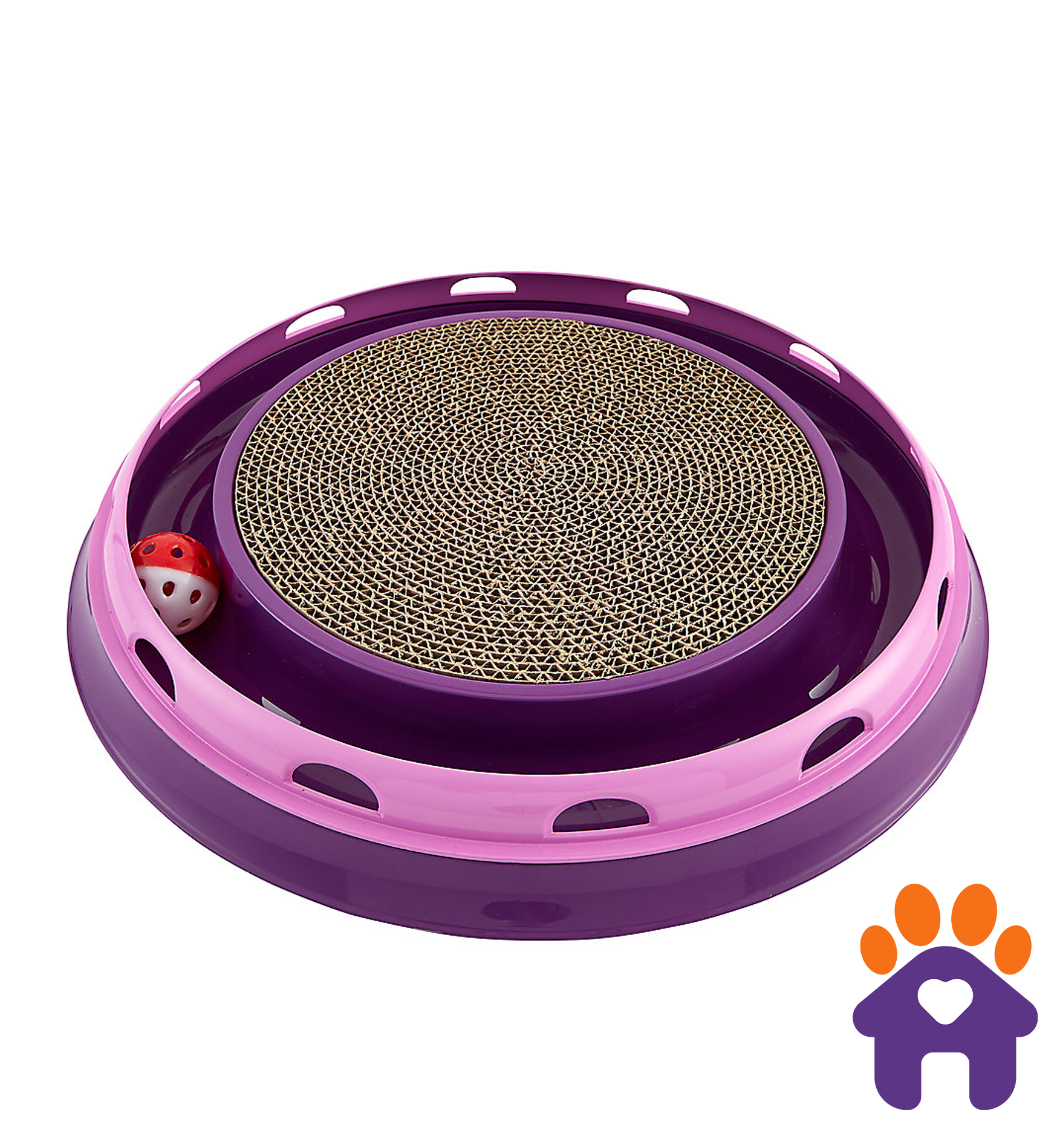 Ball Track & Scratcher Cat Toy